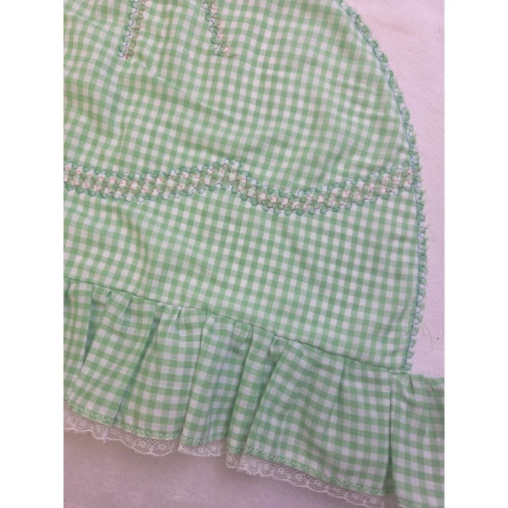 2‎ Embroidered Ruffled Pillowcases Southern Belle Sunbonnet Sue Applique Green